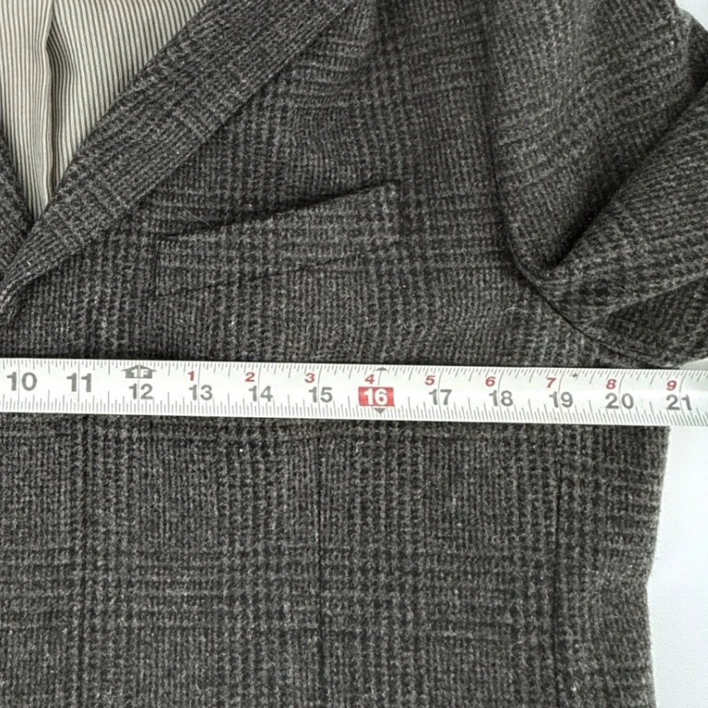 Banana‎ Republic Men's Gray Plaid Wool Blend Blazer Sport Coat Jacket